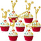 36 Pieces Cheerleader Cupcake Toppers Glitter Cheerleading Gymnastics Cupcake Picks Cheer Team Cake Decorations Gymnast Girl Toothpicks Cake Decor...
