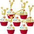 36 Pieces Cheerleader Cupcake Toppers Glitter Cheerleading Gymnastics Cupcake Picks Cheer Team Cake Decorations Gymnast Girl Toothpicks Cake Decor...