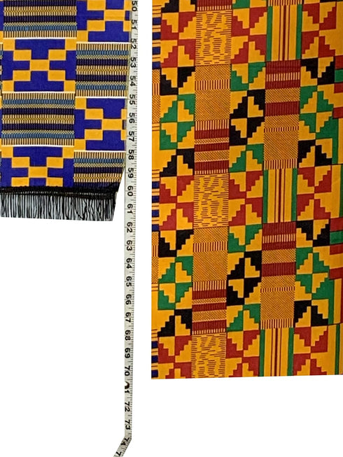 Decora Apparel African Clothes for Men Cotton Scarf, Graduation Stole, African Head Scarf Kente Fabric...