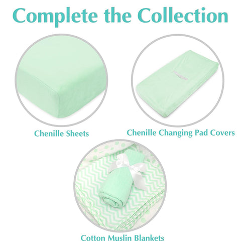 American Baby Company Heavenly Soft Minky Dot Fitted Contoured Changing Pad Cover, Mint Puff, for Boys and Girls...
