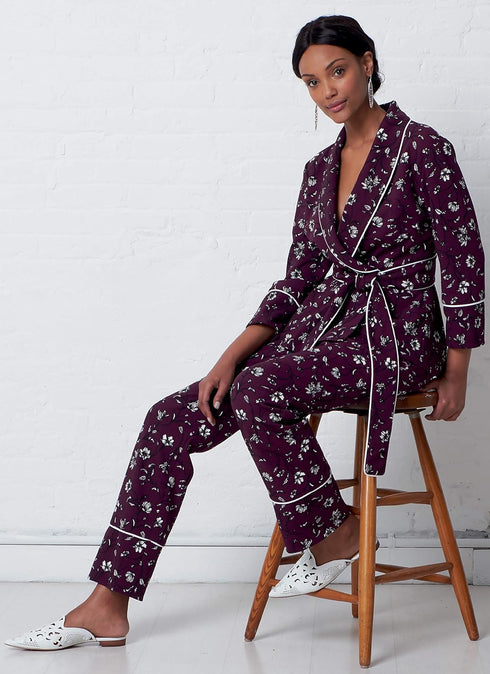 McCall Pattern McCall's Women's Pants, Belt, Robe, and Jacket, Sizes 4-14 Sewing Pattern, Plain...