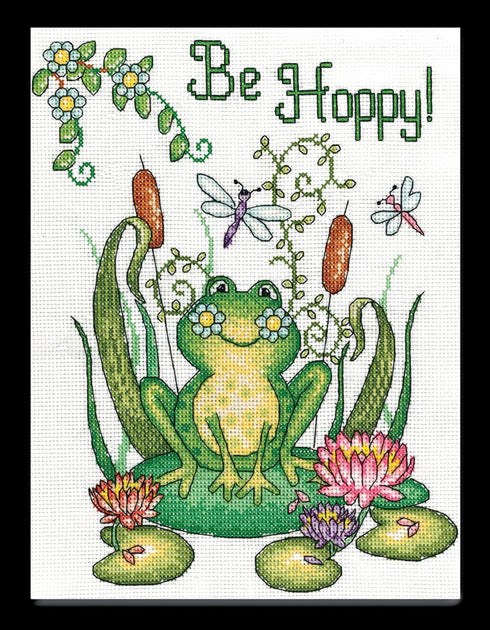 Tobin Be Hoppy (Frog), 8'' x 10' Counted Cross Stitch Kit, Multicolor...