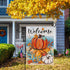 Welcome Fall Pumpkin Small Decorative Garden Flag, Autumn Beach Coastal Coral Leaves Yard Lawn Outside Decor, Thanksgiving Nautical Crab Starfish ...