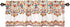 Lush Decor Clara Valance Paisley Damask Print Bohemian Style Single Curtain, 18” x 52”, Turquoise and Tangerine...
