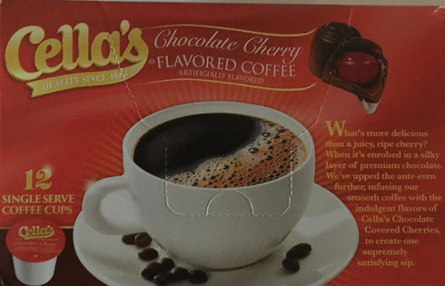 Cellas Chocolate Cherry Flavored Coffee, 12 count...