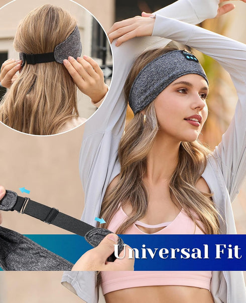 New Sleep Headphones Adjustable Bluetooth Headband Headphones Wireless Earbuds Earphones with HD Stereo Speakers Cool Gadgets Gifts for Sleeping S...