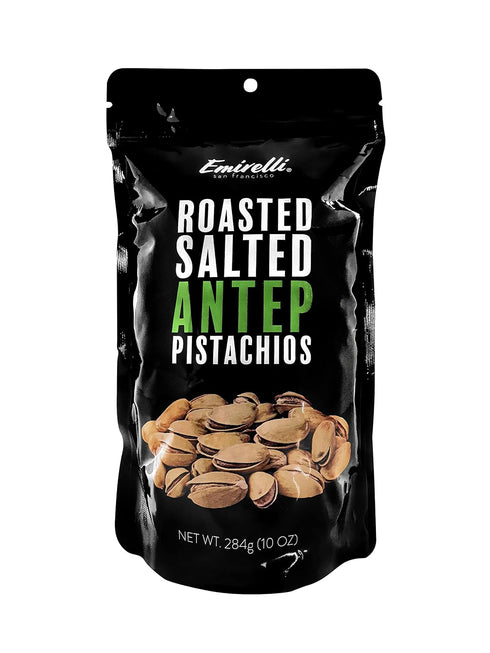 Emirelli Turkish Antep Pistachios in Shell, Roasted and Salted Intense Nuts, Non GMO Gluten Free Natural Vegan Healthy Snacks, Shelled Pistachios ...