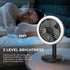 Rechargeable Small Quiet Desk Fan - 2400 mah 5-inch Table Fan with LED Light, Portable Battery Operated Fan with Hook for Office, Bedroom, Camping...