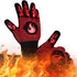 BBQ Fireproof Gloves, Grill Cut-Resistant Gloves 1472°F Heat Resistant Gloves, Non-Slip Silicone Oven Gloves, Kitchen Safe Cooking Gloves for Oven...