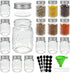CycleMore 15 Pack 4oz Glass Mason Spice Jars, Round Spice Containers with Silver Metal Caps and Pour/Sift Shaker Lids-40pcs Labels,1pcs Silicone C...