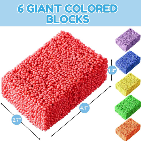Shappy 12 Blocks Modeling Foam Clay for Kids Pluffle Playfoam Clay Foam Beads for Education Preschool Toys for Kids Develop Creativity DIY Art Cra...