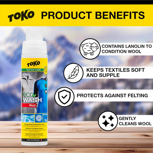 TOKO ECO Wool Wash 250ml - Detergent Wool and Merino Clothing...