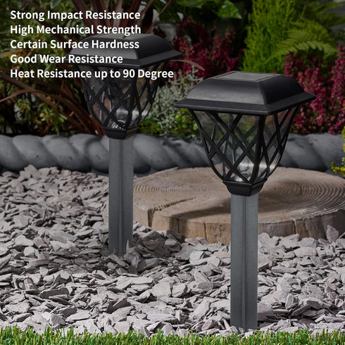 8PCS Torch Stake 8.25 Inch Pathway Light Stake Plastic Path Light Replacement ABS Plastic Stake Solar Stake for Garden,Pathway Lamps(Head Mounting...