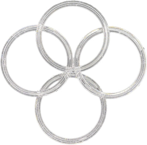 Clear Plastic Rings 12 Pieces - for Arts & Crafts and DIY's (4" Inch Ring)...