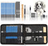 KALOUR 33 Pieces Pro Drawing Kit Sketching Pencils Set,Portable Zippered Travel Case-Charcoal Pencils, Sketch Pencils, Charcoal Stick,Sharpener,Er...