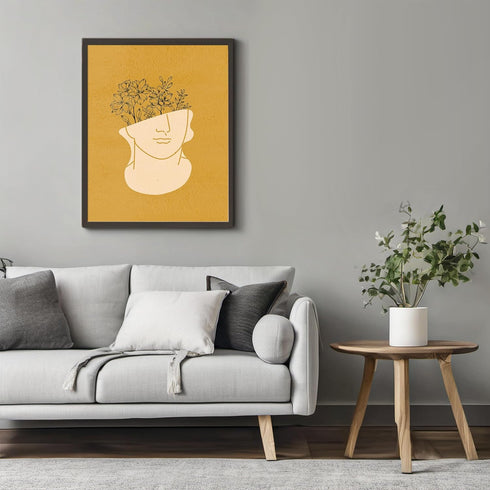 Posterizer 1 pcs-Aesthetic Minimalist chic Line Art-grow your mind-Abstract & Modern Art-Fantasy & Fiction Art-Gift for Art Lovers- UNFRAMED Wall ...