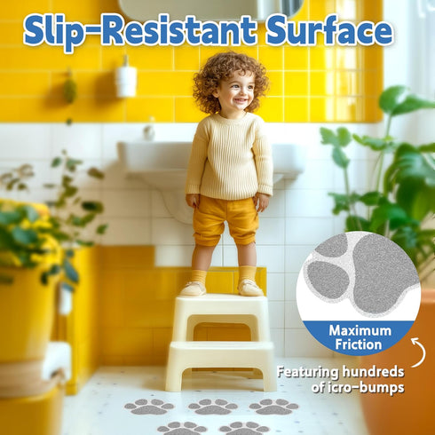 20 PCS Original Non-Slip Bathtub Stickers, Large Safety Bathroom Tubs Showers Treads Adhesive Decals with Scraper...