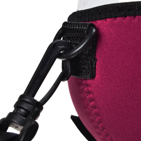 Beautyflier Wine Glass Insulator/Drink Holder/Neoprene Sleeve with Adjustable Neck Strap For Wine Walk (Blue/Burgundy/Purple)...