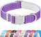 Reflective Dog Collar, Soft Neoprene Padded Breathable Nylon Pet Collar Adjustable for Medium Dogs, Purple, Medium...