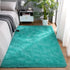 Terrug Blue Fluffy Area Rug for Bedroom, 3x5 Ft Tie-Dyed Shag Throw Rugs, Soft Machine Washable Plush Carpet with Non Slip Backing for Girls Kids ...