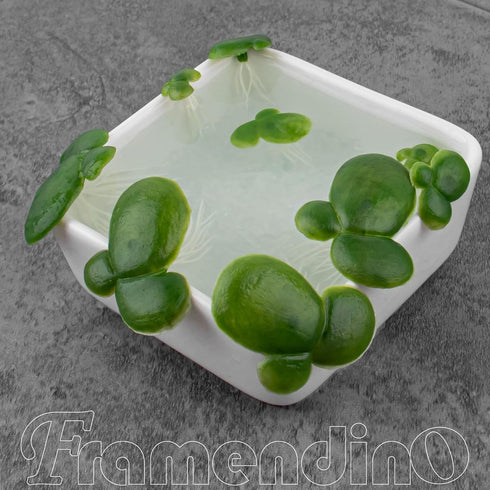 Framendino, 36 Pack Artificial Mini Duckweed with Root Plastic Floating Fish Plants for Aquarium Fish Tank Decor...