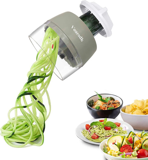 Handheld Spiralizer Vegetable Slicer,4 in 1 Heavy Duty Veggie Spiralizer Zucchini Spaghetti Maker,Vegatable Spiral Slicer for Salad,Carrot,Fruit,C...