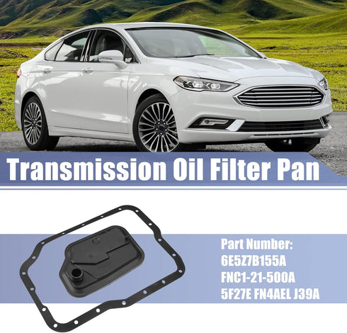 X AUTOHAUX 1 Set 6E5Z7B155A FNC1-21-500A Transmission Filter Oil Pan Gasket Kit for Ford Fusion 2006-2010...