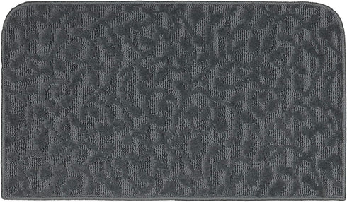 Garland Rug Ivy 18 in X 30 in Cinder Gray Geometric Solid Color Area Rug - Durable, Stylish, and Soft Rug for Living Rooms, Hallways, Bedrooms, an...