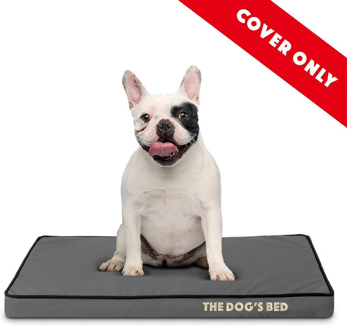 Replacement Outer Cover ONLY (OUTER COVER ONLY - NO BED, NO WATERPROOF INNER) for The Dog's Bed, Washable Oxford Fabric, Small 28” x 19” x 2” (Gre...