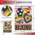 Be Kind Rainbow Love Heart Garden Flag Double Sided, LGBTQ Gay Lesbian Decorative Yard Outdoor Home Pride Month Small Decor, LGBT Bisexual Pansexu...