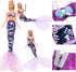 ENOCHT 17 PCS 11.5 Inch Girl Dolls Summer Clothes and Accessories 1 Sequin Mermaid Swimsuit 5 Swimwears 2 Outfits 3 Slippers 6 Accessories Hat Gla...