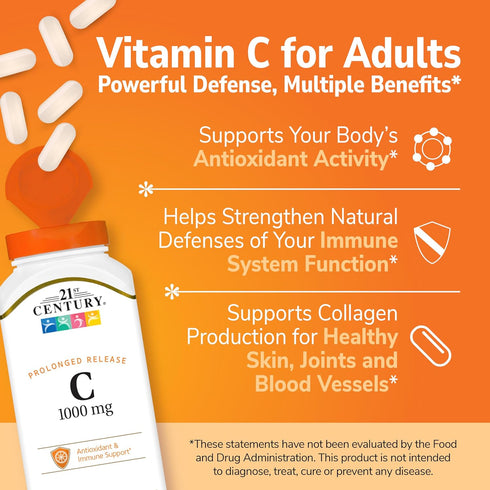 21st Century C 1000 mg Prolonged Release Tablets 110 Count...