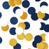 Navy Blue White Gold Confetti Birthday Decorations for Boys Glitter Paper decor Sprinkles Biodegradable Table Confetti Round for Graduation Weddin...