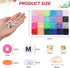 QUEFE 4500pcs Clay Heishi Beads for Bracelet Making, 24 Colors Flat Round Polymer Clay Beads 6mm Spacer Beads with Pendant Charms Kit for Jewelry ...