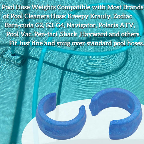 Pool Hose Weights Universal Replacement for Zodiac Pen-tair Kreepy Krauly Automatic Pool Cleaner Vacuum Hose Weighted Hose(4 Pack)...