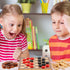 48 Pieces Wooden Checkers 1.06 Inch Wooden Checkers Pieces with Stackable Ridge in Drawstring Storage Pouch Red Black Dark Brown Wood Color (Red, ...