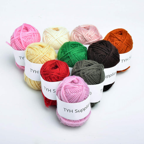 TYH Supplies Assorted Yarn Set - 10-Pack, 100% Acrylic, Medium Weight, Soft Hand, 10 Colors, 44 Yards Each, Knitting & Crochet Supplies...