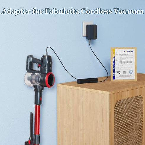 31V Power Cord for Fabuletta FSV101 FSV001 Cordless Stick Vacuum Cleaner Charger Replacement for Fabuletta Model RK-3100500 31VDC 500mA Power Adap...