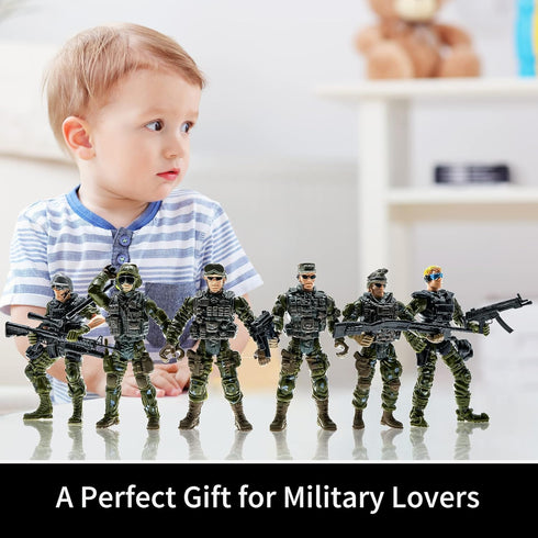 Army Men Action Figures Set, Include 12 Toy Soldiers with Digital Camo and Millitary Weapons-US Army Special Forces Group Toys for Kids Boys, Best...