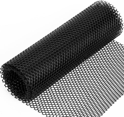Plastic Chicken Wire Fencing 12'' x 10ft Black Chicken Wire Mesh Fence Poultry Netting for Crafts, Plastic Garden Fencing, Floral Chicken Wire...