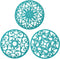 Teal Trivets for Hot Dishes, Silicone Hot Pads for Kitchen, Silicone Trivets for Hot Pots and Pans, Countertop and Tabletop Trivet Mat, Multi Use ...