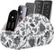 Desktop Leather Remote Control Holder,TV Remote Caddy/Tray Bedside Table Organizer for Media Controller,Blu-Ray,Heater Controllers,Glasses,Cosmeti...