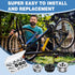 Zacro 18pcs Bike Wheel Axle Nut and Bicycle Hub Safety Washer Kit, M8 M9.5 M10 Bicycle Hub Flanged Axle Nuts, Bike Parts Accessories for Front and...