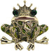 Gyn&Joy Gold Tone Peridot Green Colored Rhinestone Crystal Frog Brooch Pin BZ099...
