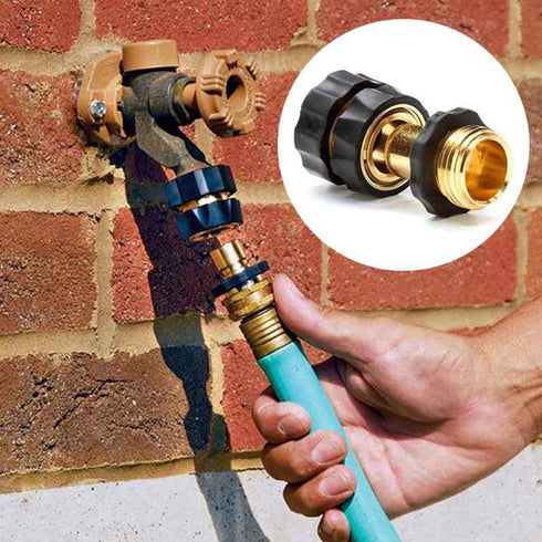 Xiny Tool 3/4 Inch Garden Hose Quick Connect, Quick Connect Garden Hose Fittings, Male and Female Water Quick Release Hose Connector (6 Pack)...