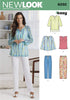 New Look Sewing Pattern 6292: Misses' Tunic or Top and Pull-on Pants, Size A, White...