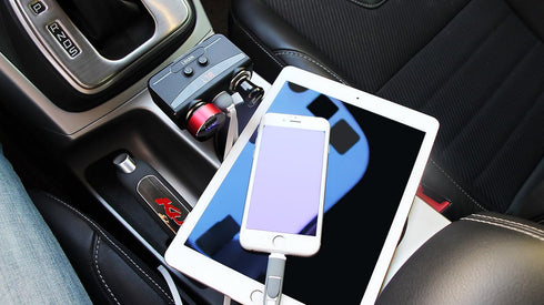 LIHAN 2 Socket Cigarette Lighter Adapter, Car Charger Plug Splitter with Dual USB Ports, 12V/24V Meter Monitor, Compatible with iPhone, LG, HTC, S...
