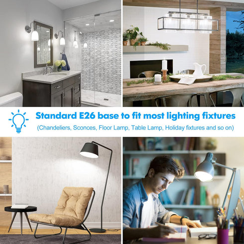 LED Light Bulbs, 100 Watt Equivalent A19, 13W 5000K Daylight White 1500 Lumens Non-Dimmable Bright E26 Edison Medium Screw Bulbs for Home Bedroom ...