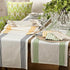 Saro Lifestyle Striped Design Cotton Table Runner, 16"x72", Yellow...