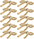 Operitacx 10pcs Bow Button: Pant Waist Tightener - Shirt Clips for Women Clothing - Coat Buttons - Button Pins for Jeans - Sewing Fastener - Brooc...